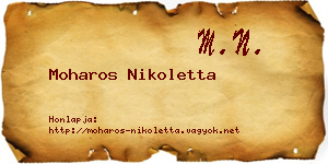 Moharos Nikoletta névjegykártya
